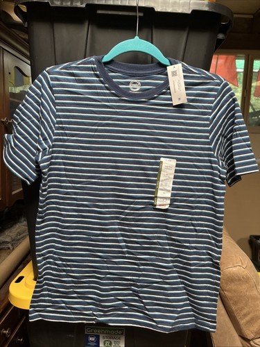 Wonder Nation Kids Size XL 14/16 Blue Striped Shirt NWT - 第 1/4 張圖片