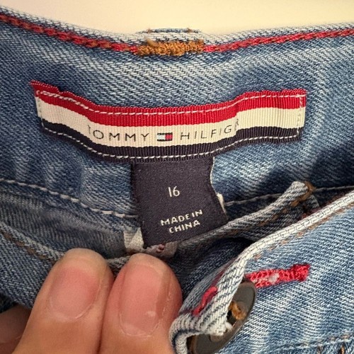 Tommy Hilfiger Jeans Boys Size 16 Blue Medium Wash Straight Leg Denim Adjustable - Picture 4 of 7