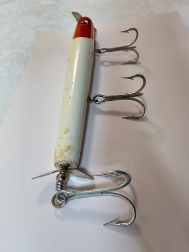 VTG Fred Arbogast 2300R Dasher Lure Red Head White Box & Catalog – 8" Saltwater - Picture 17 of 18