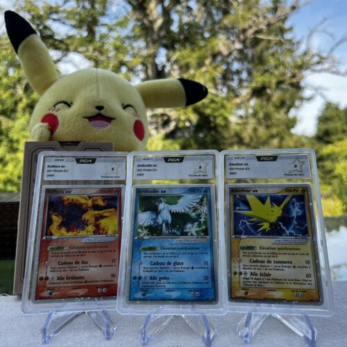 Lot Carte Pokémon Artikodin Electhor Sulfura EX BLACK STAR PROMO FR PCA 9 - Photo 1/4