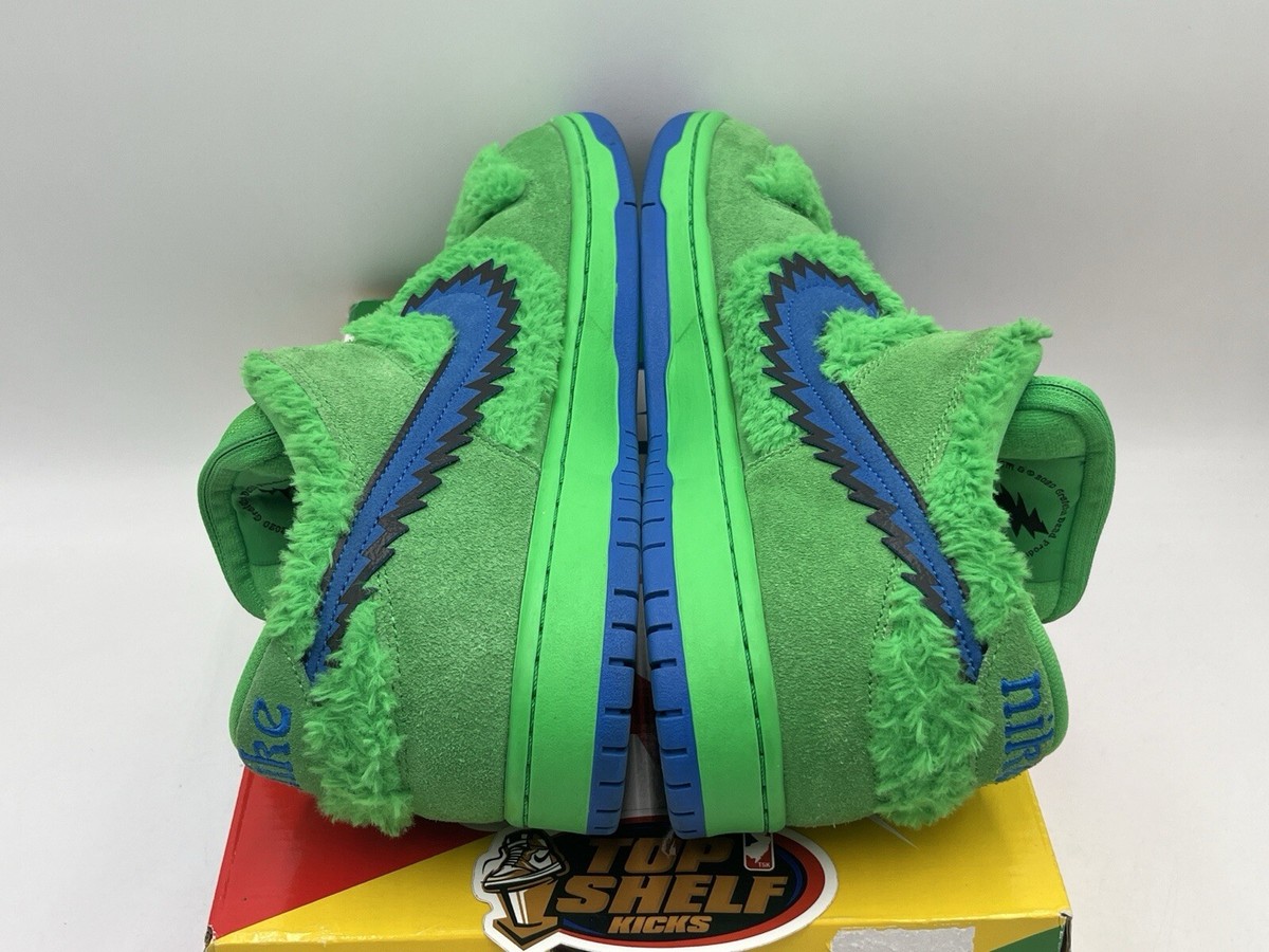 9M - Nike SB Dunk Low Pro Grateful Dead Bears Green w/ OG Box Size 9.5 - Nike SB Dunk Low x Grateful Dead Green Bear 2020  main image 3