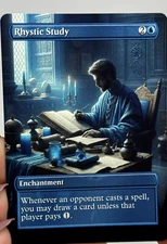 Rhystic Study Proxy Card with Custom designed art