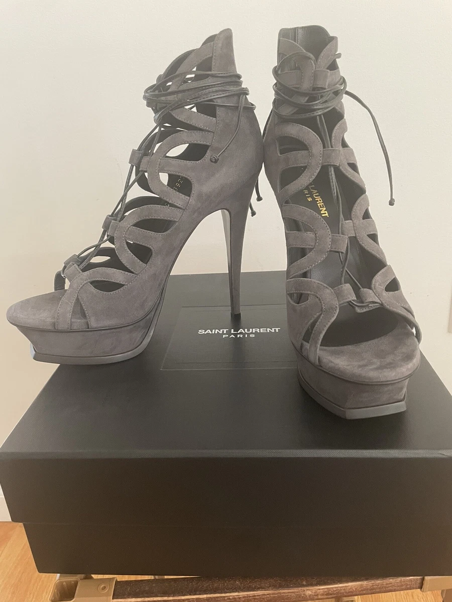 ysl lace up sandals