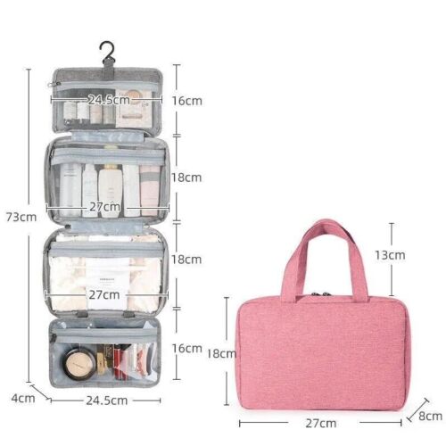 Large Capacity Toiletry Cosmetic Storage Travel Make Up Bag Hanging Washbag - Picture 15 of 18