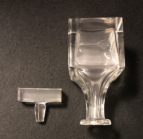 Vintage Bohemian Crystal Perfume Scent Bottle 5 1/2” Czechoslovakian - Picture 4 of 6