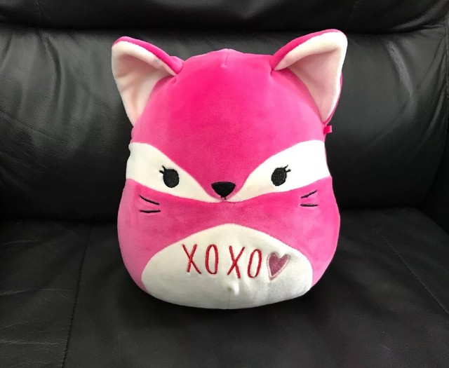 Squishmallow Fifi Fern Pink Fox Valentines Edition 8â XOXO Heart Squishy Pillow | eBay
