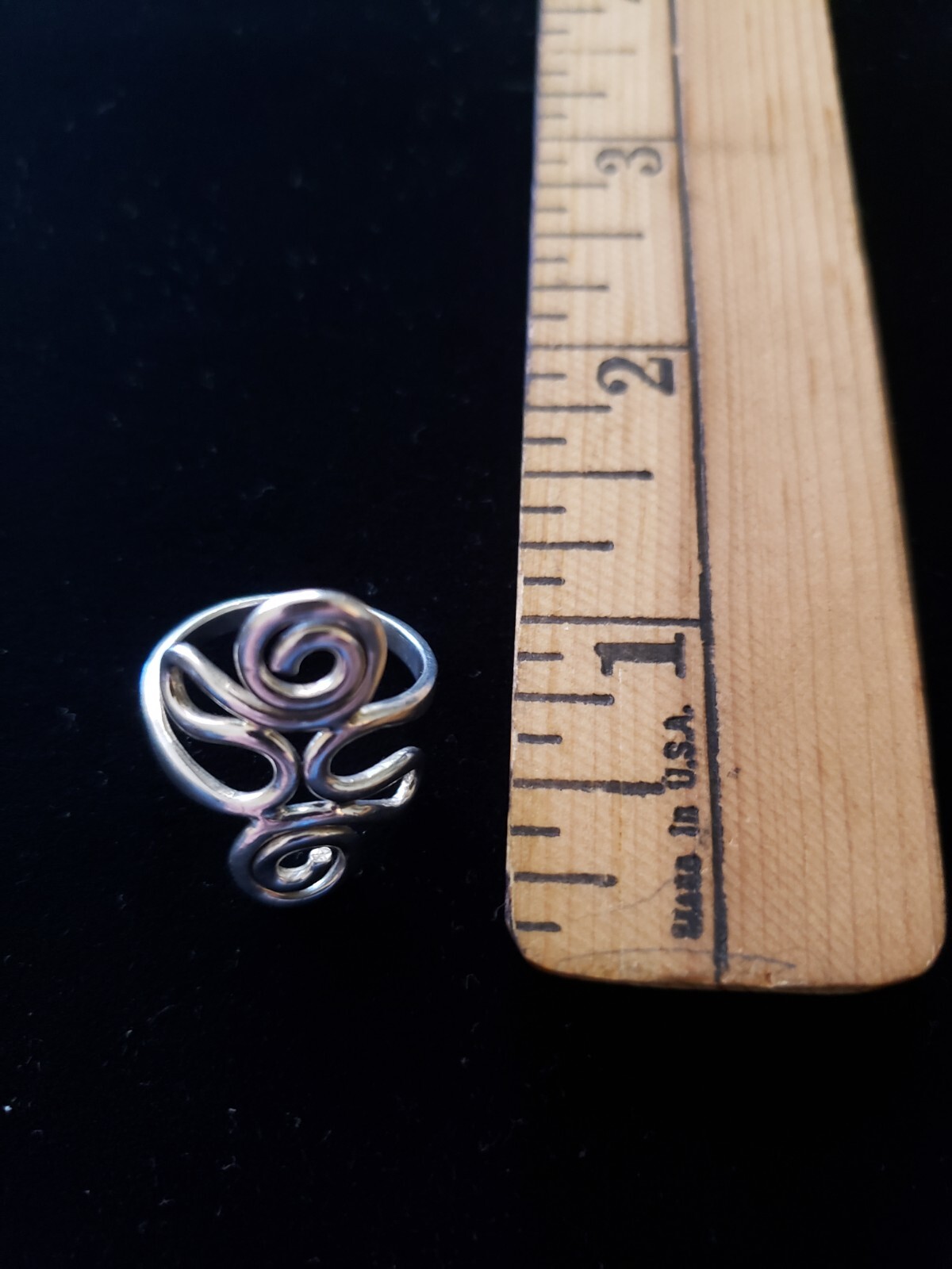 Solid 925 Sterling Silver Spiral Swirl Design Ful… - image 6