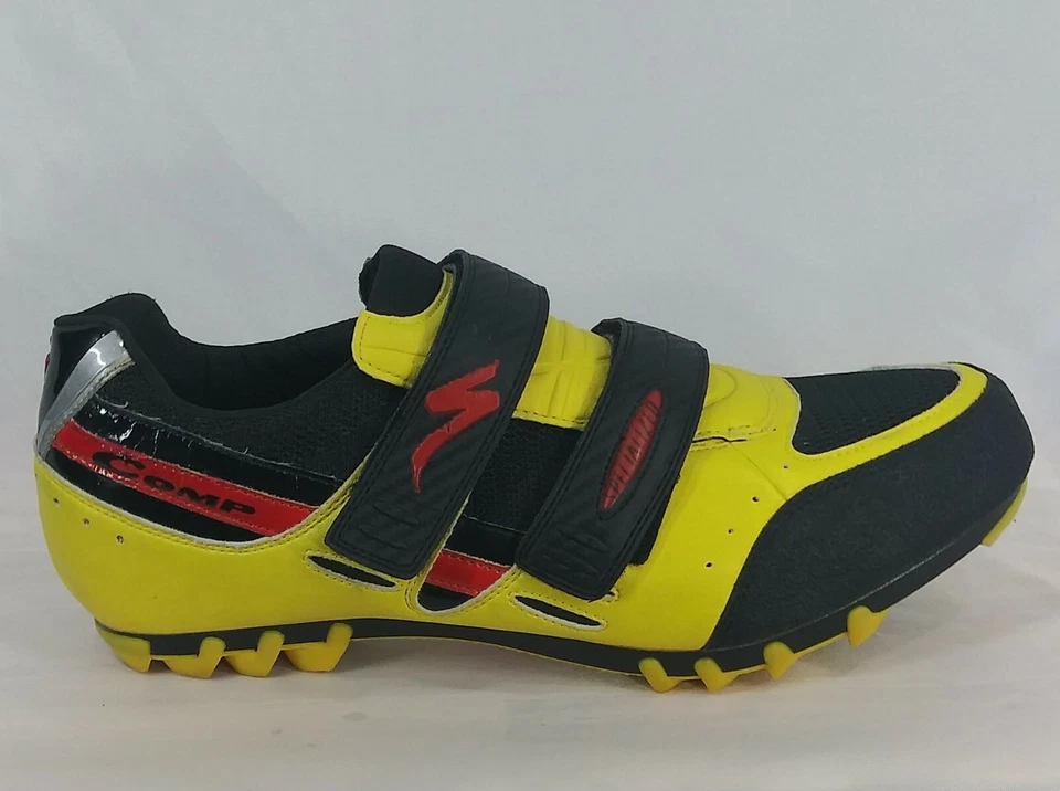 Zapatillas de ciclismo Specialized Comp 48 EU / 14 US negro/amarillo cordones y correas Foto 4 de 4