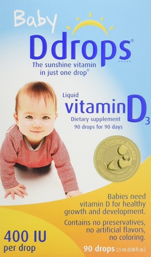 Ddrops Baby 400 IU, Vitamin D, 90 Drops (3 Pack) - 第 1/1 張圖片