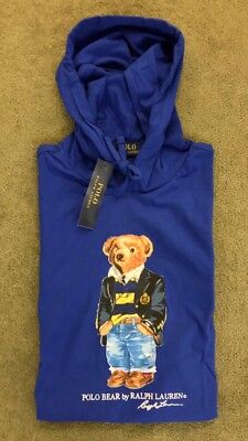 polo bear hoodie blue