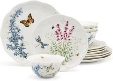897792 Butterfly Meadow Herbs 12-Piece Dinnerware Set