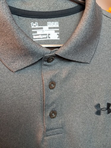 Under Armour Grey And Blue Performance Heatgear Shortsleeve Polo Size M Bundle - Picture 5 of 10