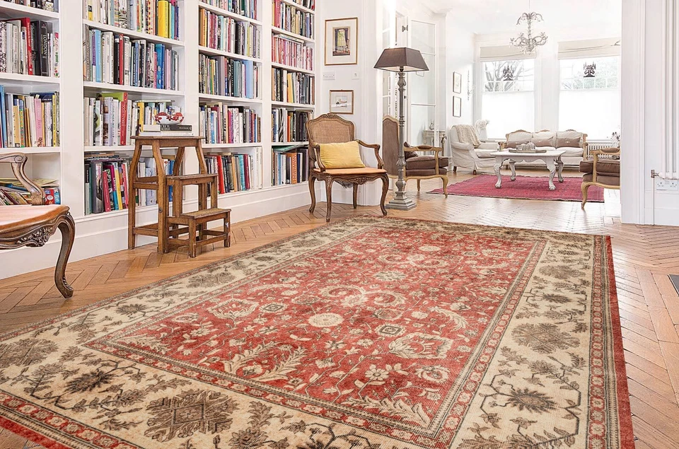 Red Floral Rug - Area Rugs 3x5 - Bedroom Rugs 5x8 - Living Room Rugs 6x9 Turkish - Image 4 of 4