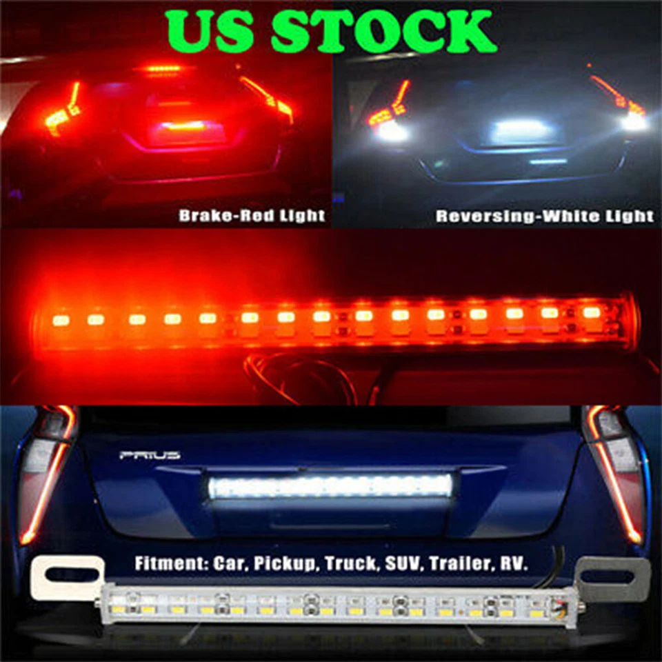 Blanco Rojo 30 LED Placa Etiqueta Luz Lámpara para Camión SUV Remolque Universal Foto 3 de 4
