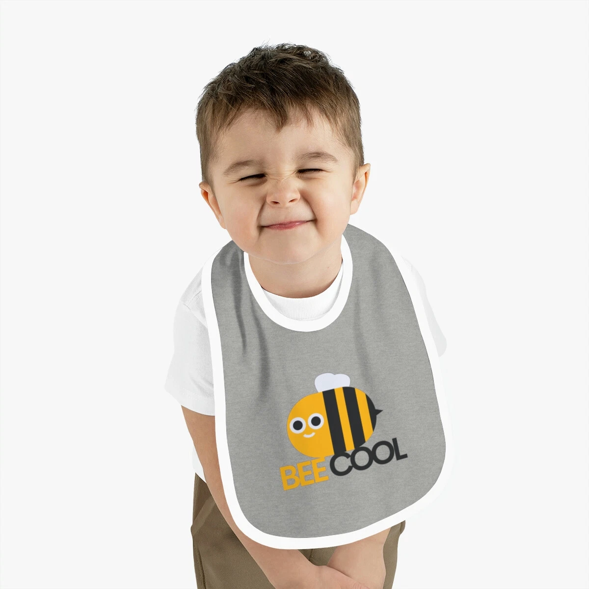 Baby Contrast Trim Jersey Bib