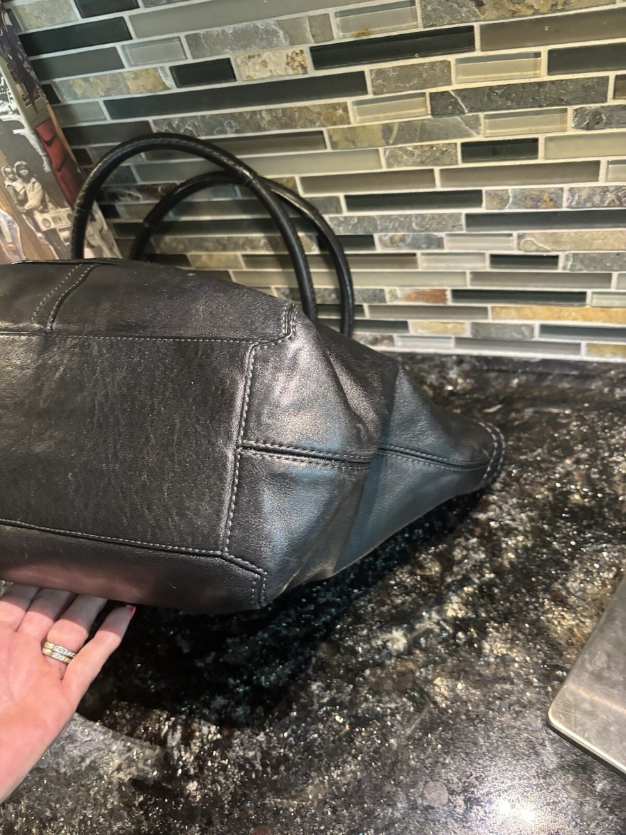 COACH Vintage Bleeker Large Tote Bag Logo embossing Leather