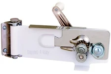 SWING-A-WAY Wall Mount CAN OPENER White Hand Crank Magnet Swing Away AMCO 609WH