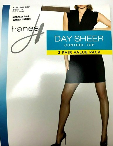 Plus Tall Hanes Day Sheer Color Barely 