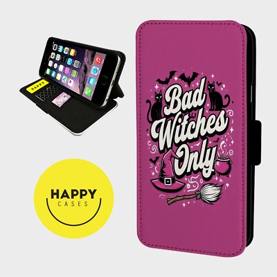 BAD WITCHES ONLY BROOM - Kunstleder Flip Handyhülle - iPhone/Samsung
