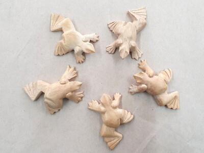 Holzfigur ''Frösche'' 5er Set - Holz - Kunsthandwerk aus Bali