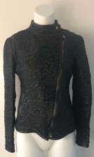 Gucci Black Embossed Leather Moto Jacket (bnwot)