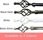 Pack of 2 Adjustable Window Curtain Rods - Sizes For all windows! Cage Design