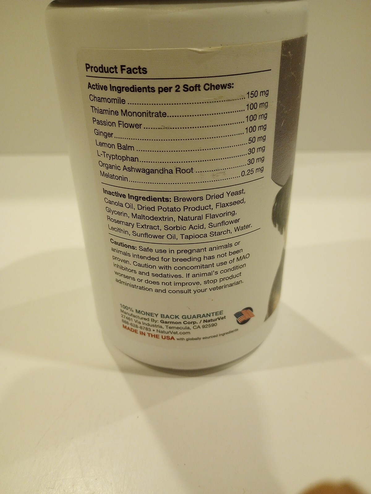 NaturVet Senior Advance Calming Aid for Dogs 60 Soft Chews Exp 03/2023 NEW