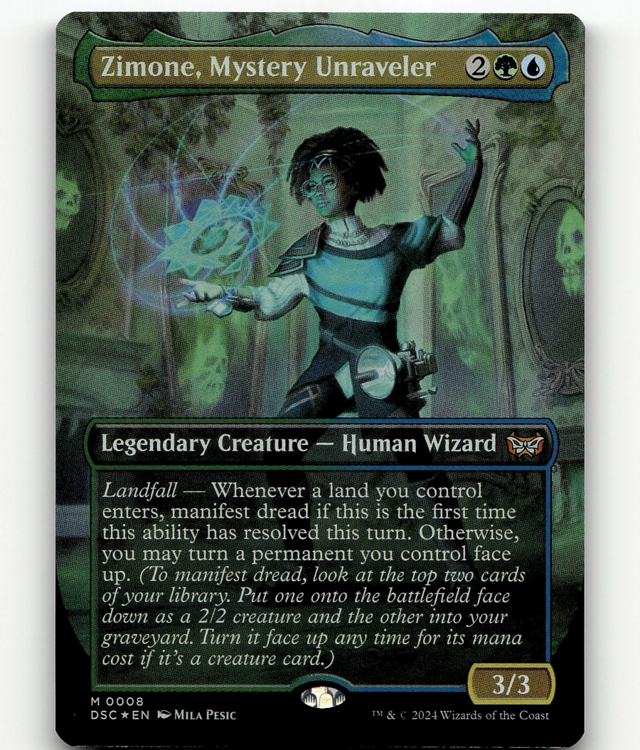 FOIL - MTG Zimone, Mystery Unraveler (Borderless) #8 Duskmourn