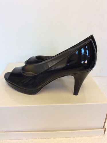 BRAND NEW BANDOLINO BLACK PATENT PEEPTOE HEELS SIZE 6/39 - Picture 3 of 6