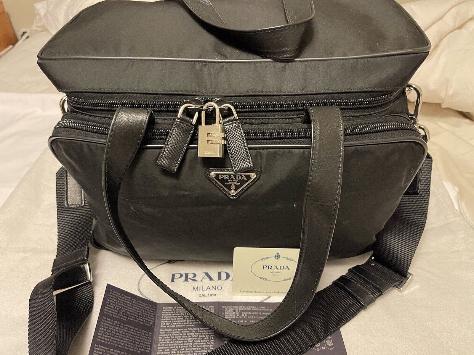 prada travel bag