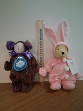 Set of 2 Muffy Vanderbear and Hoppy VanderHare in Bunny Suits NWT NOS NABCO