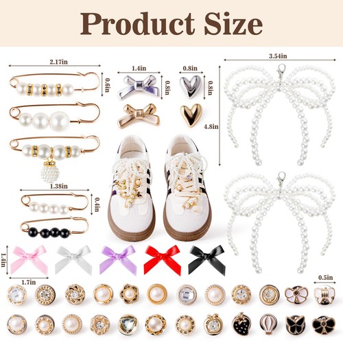 RQAYE 50pcs Breloques Chaussures pour Baskets & Accessoires - Medium, Mélange de Couleurs  - Photo 2/7