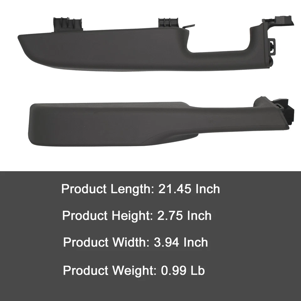 Front Dark Gray  Pair Door Armrest Handle for 99-06 Select Chevrolet/GMC Models - Image 3 of 4