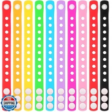BBTO 60 Pieces 10 Colors Silicone Bracelets Wristbands 8.3 Inch Back to Schoo