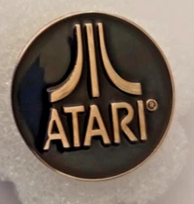 ATARI LOGO ENAMEL PIN-SHIP ALL THE PINS YOU BUY FOR $4.99-VISIT OUR STORE
