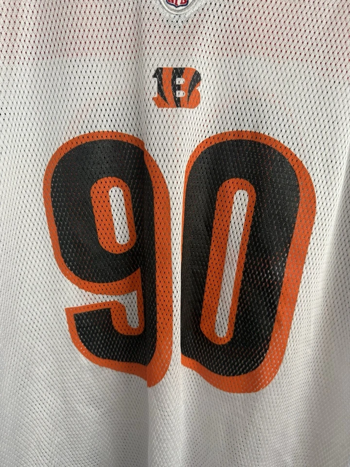 Camiseta deportiva Reebok NFL On Field Cincinnati Bengals Justin Smith #90 blanca para hombre grande Foto 4 de 4