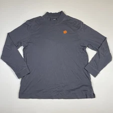 Clemson Tigers Shirt Men’s XL Gray Long Sleeve Mock Neck Tee