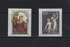 S7953   Italy   1980   art paintings  & sculpture   2v.   MNH