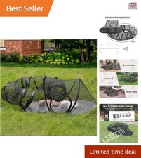 Outdoor Cat Enclosure Tent with Tunnel Portable Small Animal Playpen