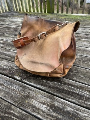 USPS Mail Carrier Leather Bag Leather Shoulder Strap Vintage 70s