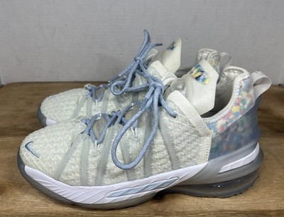 Nike LeBron 18 Play For The Future Boys Sz 5Y Shoes Sneakers CT4677-400 White