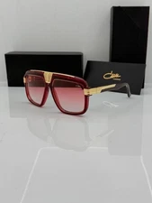 Cazal Legends Sunglasses Maroon With Gold Red Gradient Lens Exclusive Glasses