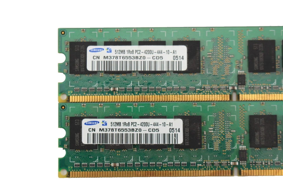 (2) Samsung PC2-4200U RAM 1GB Kit 512MB DDR2 240-Pin Desktop Memory Low Density - Image 2 of 4