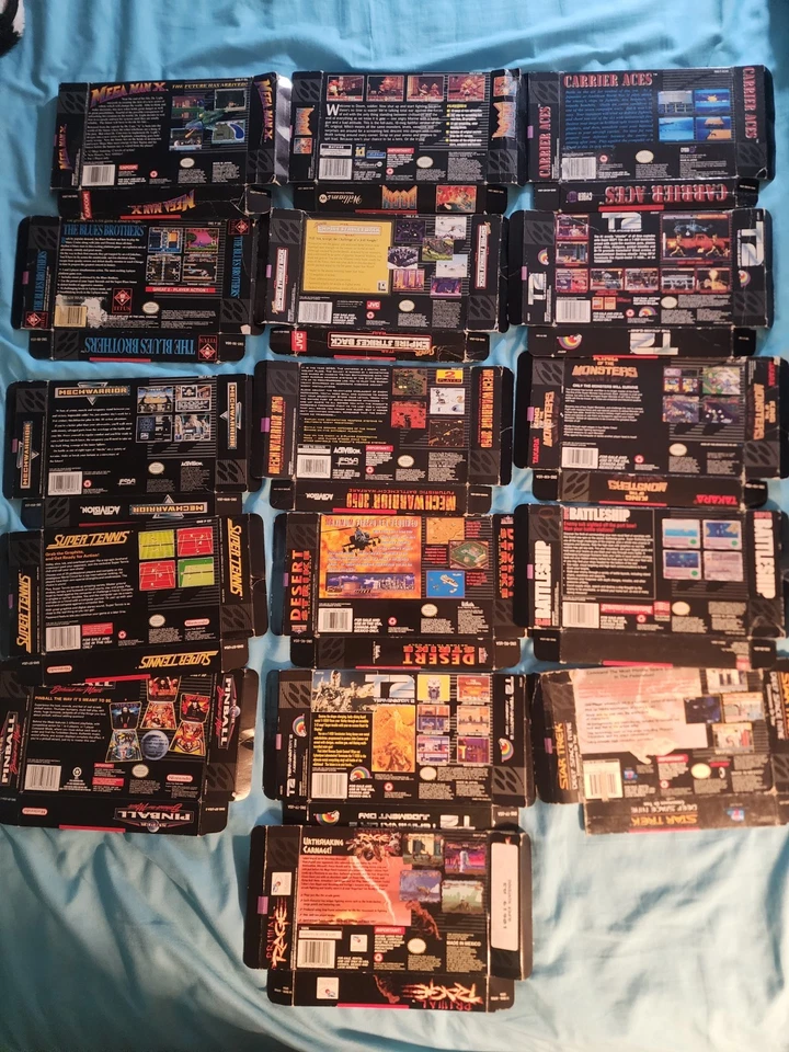 Nintendo 16 caixas SNES Mega Man X, Doom, King Of Monsters, T2, Primal Rage e mais - Imagem 2 de 2