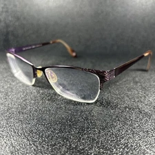 FYSH 3515 492 Women’s Eyeglasses Glossy Purple Silver Half Rim Metal 54-16-135