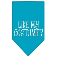 Mirage Pet Products Like My Costume Screen Print Bandana, Large, Turquoise