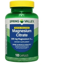 Spring Valley Magnesium Citrate Capsules 100 mg 100 Count