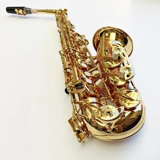 New 6 2 Professional Drop E Saxophone Gold Alto Sax with Mouth Piece case