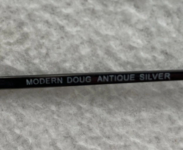 Modern Doug Antique Silver Oval Black Sunglasses 52 20 140 - Image 3 of 4