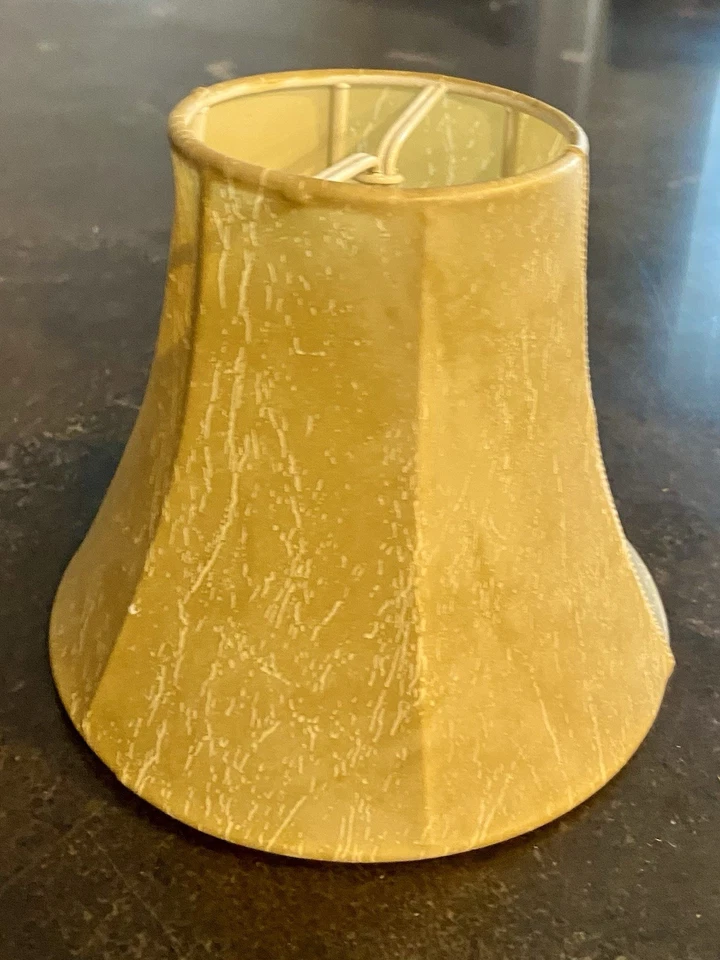 3 mini pantallas de lámpara bronceadas con clip de cuero sintético Foto 4 de 4